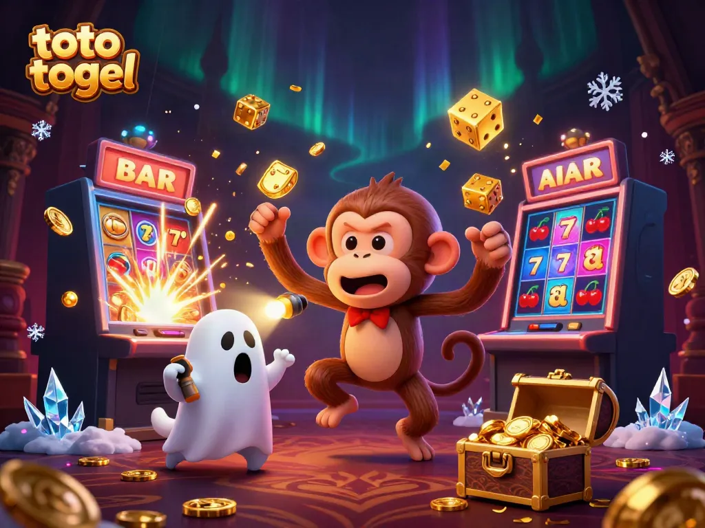 Engage with toto togel excitement in this vibrant 3D casino scene full of thrilling elements.