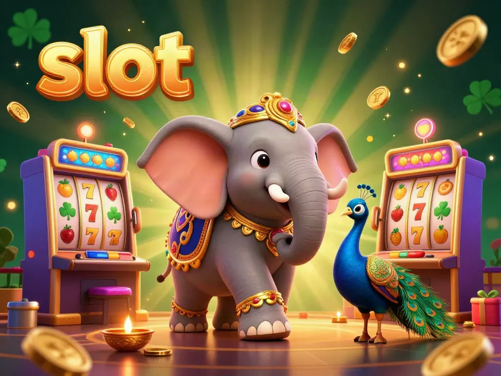 Experience thrilling slots with vibrant characters in this captivating casino scene.