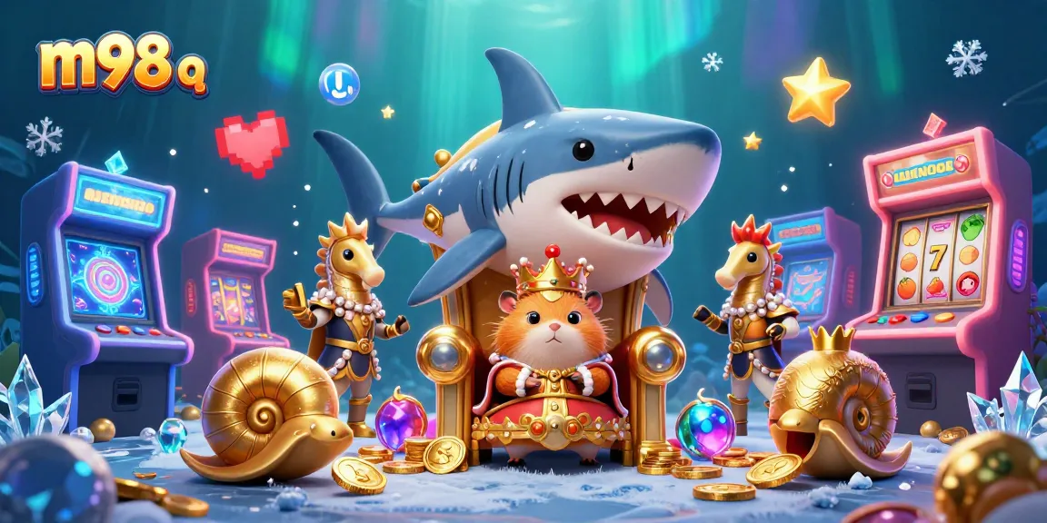 Experience the thrill of m98 q as a golden hamster king rules a vibrant underwater casino world.