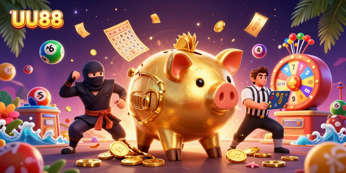 Engage in thrilling winnings with UU88's colorful and dynamic casino scene filled with excitement.